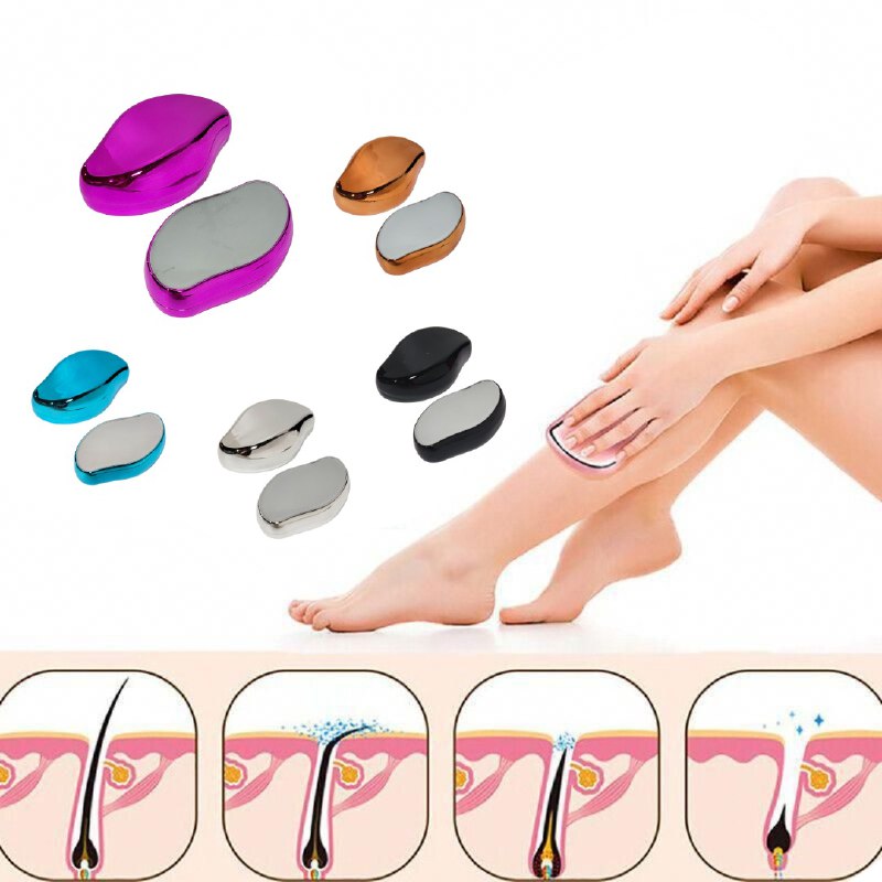 PIEDRA DEPILADORA QUE ELIMINA EL VELLO DE FORMA SUAVE Y SIN DOLOR, 5 COLORES