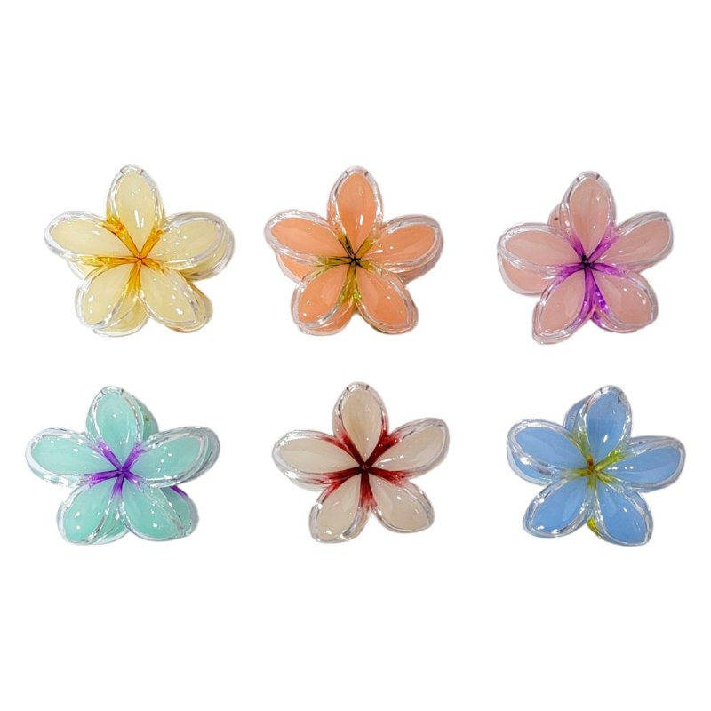 GANCHO PARA EL CABELLO DE FLOR HAWAIANA, PINZAS DE SUJECION FUERTE, ACCESORIO PARA EL CABELLO PAQUETE DE 12UND, MEDIDA 7CM