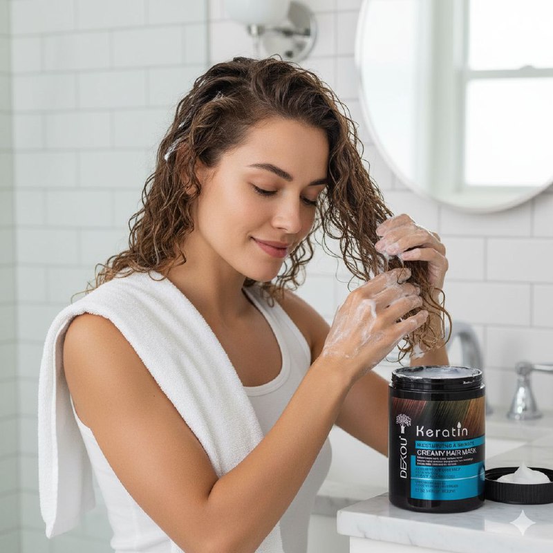 MASCARILLA PARA EL CABELLO DE QUERATINA NUTRE Y APORTA BRILLO HAIR KERATIN 1000ML