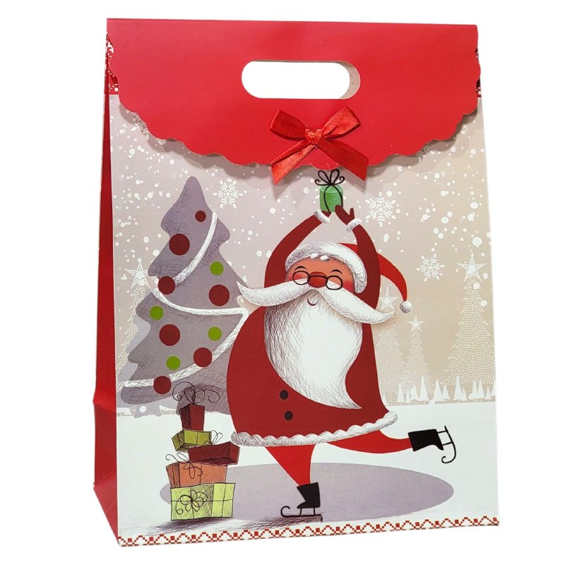 BOLSA DE REGALO NAVIDEÑA GRANDE 37X28CM