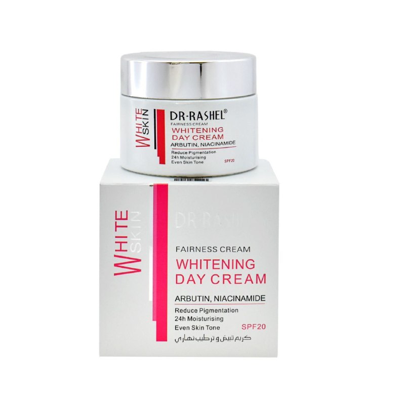 CREMA FACIAL DE DIA, BLANQUEADORA E HIDRATANTE CON ARBUTIN Y NIACINAMIDA DR RASHEL 50G