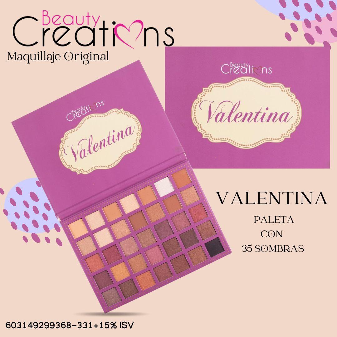SOMBRA PARA OJOS EN PALETA VALENTINA BEAUTY CREATIONS