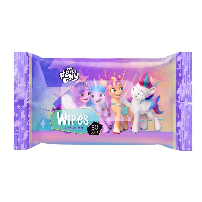 TOALLITAS HUMEDAS ANTIBACTERIALES SIN ALCOHOL DE MY LITTLE PONY 80UND