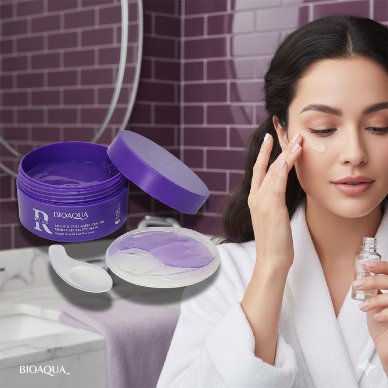 MASCARILLA FACIAL PARA OJOS DE RETINOL CON COLAGENO, TEXTURA DE GEL SOLUBLE EN AGUA, DANDO HIDRATACION Y NUTRICION INTENSIVAS, SUAVIZA LAS LINEAS SECAS Y FINAS BIOAQUA 100G