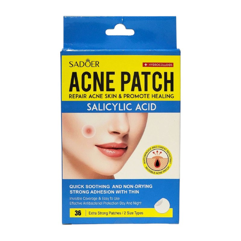 PARCHE PARA EL ACNE, REPARA LA PIEL CON ACNE Y PROMUEVE LA CICATRIZACION CON ACIDO SALICILICO, MEJORA LA ESTETICA, ASILA LA CONTAMINACION SADOER 36UND