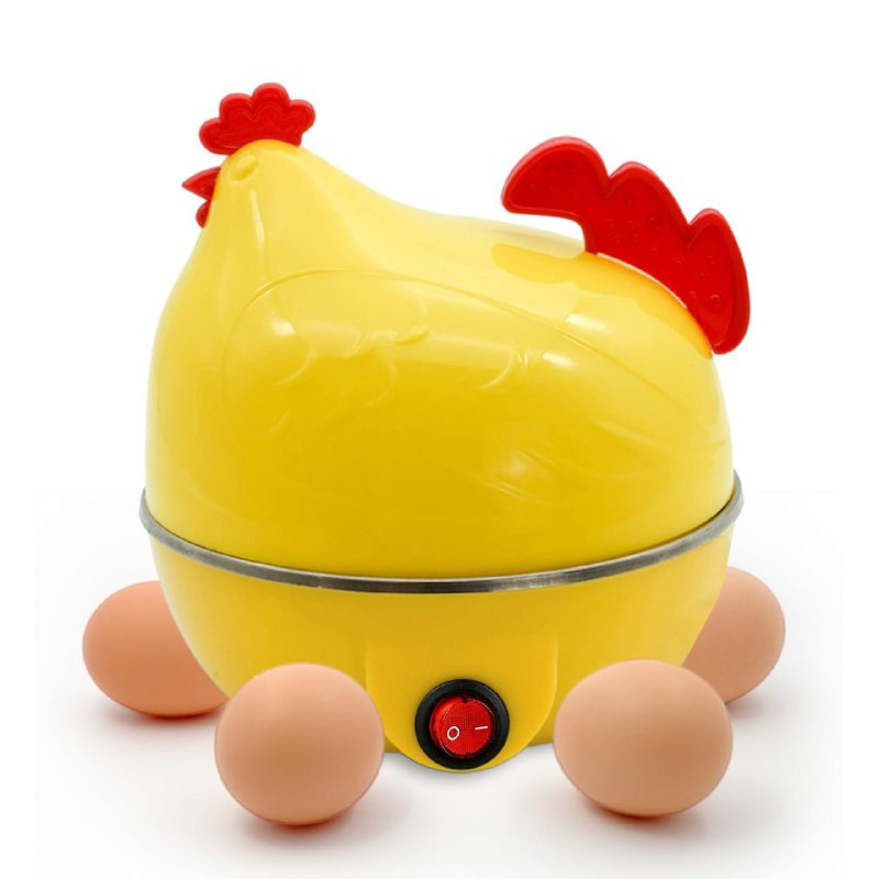 MAQUINA HERVIDORA DE HUEVOS, HUEVERA ELECTRICO HUEVOS AL VAPOR DISEÑO DE GALLINA EGG POACHER