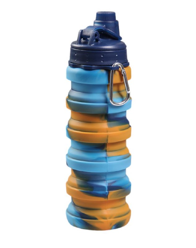 BOTELLA PARA LIQUIDOS FRIOS O CALIENTES DE SILICONA PLEGABLE