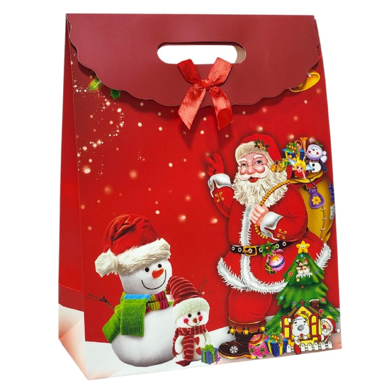 BOLSA DE REGALO NAVIDEÑA GRANDE 32X24CM