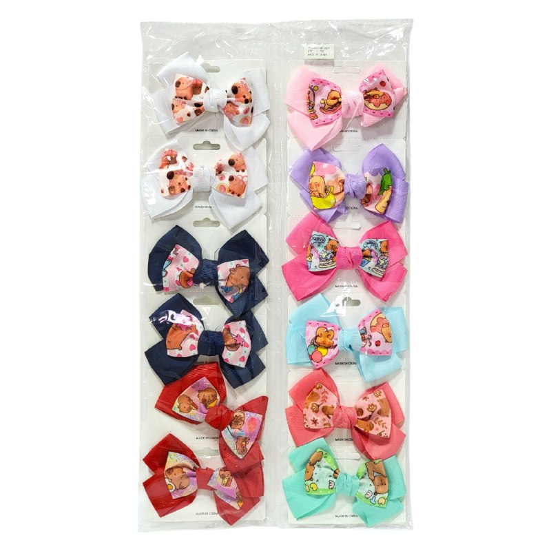 GANCHO PARA EL CABELLO DE CAPIBARA CAPYBARA EN PAQUETE DE 12UND 8X13CM