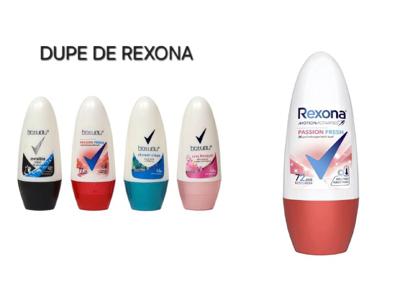DESODORANTE PARA MUJERES ANTITRANSPIRANTE ROLL-ON, DUPE DE REXONA, FORMULA ANTITRANSPIRANTE DURADERA DE 48H Y EVITAR OLOR DURANTE TODO EL DIA BATUOLI