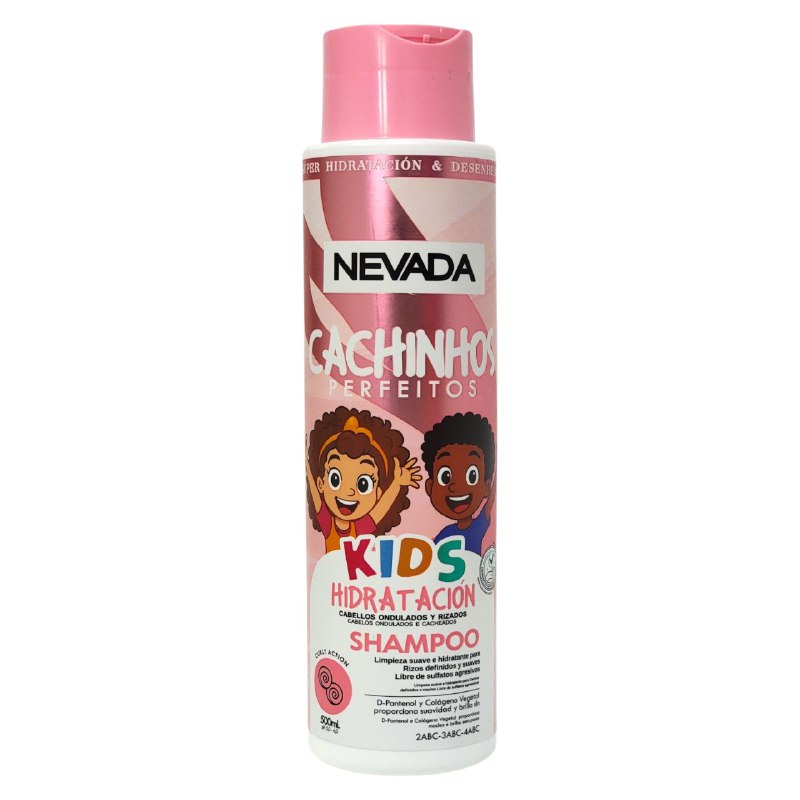 SHAMPOO PARA EL CABELLO HIDRATANTE PARA NIÑOS PELO ONDULADOS RIZADOS NEVADA KIDS 500ML