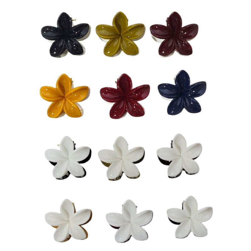 GANCHO PARA EL CABELLO DE FLOR HAWAIANA, PINZAS DE SUJECION FUERTE, ACCESORIO PARA EL CABELLO PAQUETE DE 12UND, MEDIDA 4CM