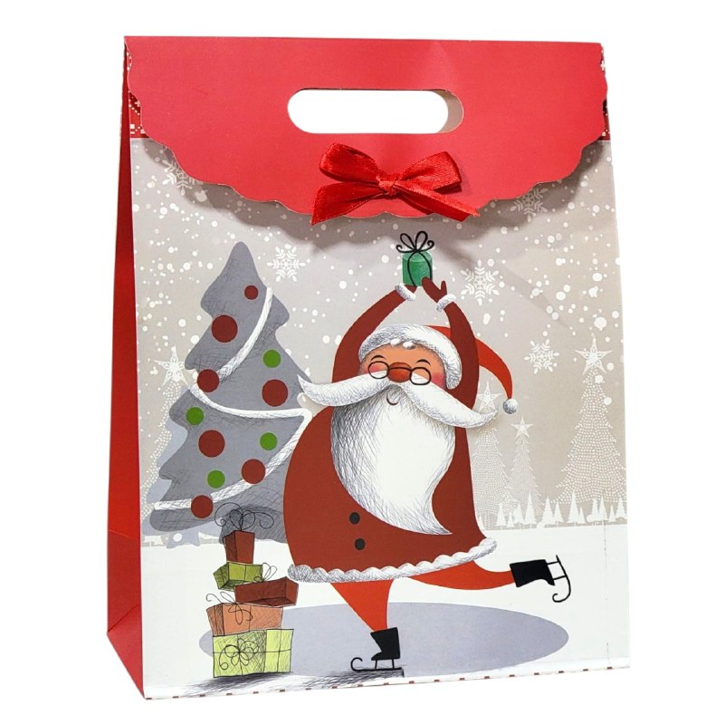 BOLSA DE REGALO NAVIDEÑA MEDIANA 31X24CM