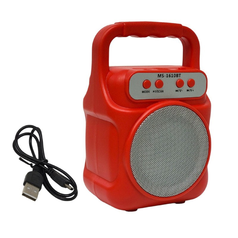 PARLANTE ALTAVOZ INALAMBRICO USB, TF Y RADIO BLUETOOTH, BATERIA DE LARGA DURACION POTENCIA 6W 12X19CM MS-1610BT