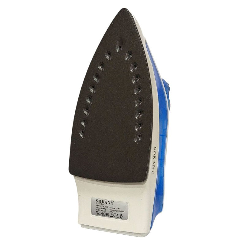 MAQUINA PLANCHA DE ROPA, PLANCHA DE VAPOR FUNCION DE SECADO, VAPOR Y ROCIADO, BOTON DE PULVERIZACION, CONTROL DE TEMPERATURA, TANQUE DE 130ML, 1400W CABLE GIRATORIO, LUZ INDICADORA SOKANY SK-2073