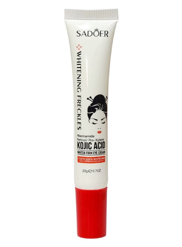 CREMA FACIAL PARA OJOS, BLANQUEADORA CON RETINOL, NIACINAMIDA, ACIDO KOJICO, ILUMINA EL AREA DE LOS OJOS, ANTIARRUGAS SADOER 20G