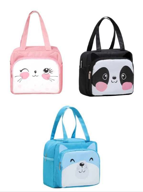 LONCHERA TERMICA PARA NIÑOS, PRACTICA Y DIVERTIDA 3 DISEÑOS 24X21CM