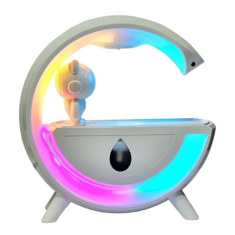 LAMPARA LED INTELIGENTE FORMA DE G HUMIFICADORA ANTIGRAVEDAD MULTIFUNCIONAL, CON PARLANTE DE MUSICA AMBIENTE T00K8
