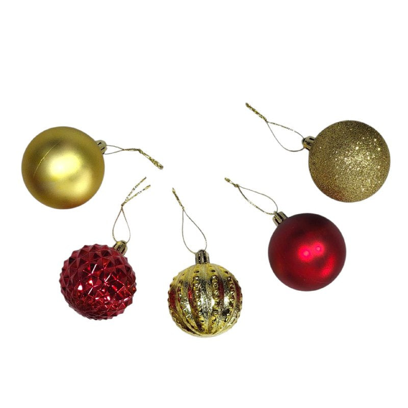 DECORACION ADORNO NAVIDEÑO PAQUETE DE 30 BOLAS DECORATIVAS,6CM 42X70X64 IDEALES PARA DARLE UN TOQUE UNICO A TU ARBOL DE NAVIDAD