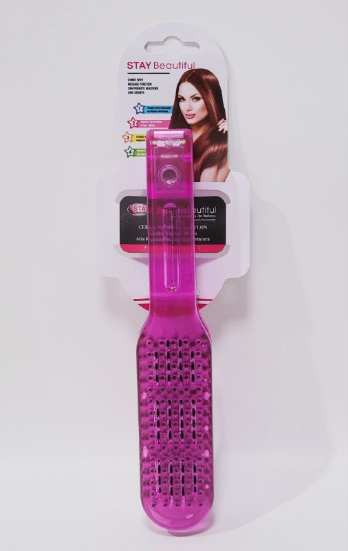 CEPILLO PEINE PARA ALISAR EL CABELLO, CERDAS DE CALIDAD SUPERIOR, MATERIAL LIVIANO Y RESISTENTE, CABELLO SUAVE Y NATURAL STAY BEAUTIFUL