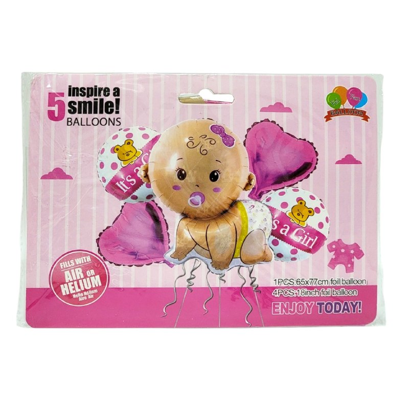 DECORACION ADORNO PAQUETE DE GLOBOS DE BABY SHOWER DE 5 PIEZAS FEIFAN BALLOON