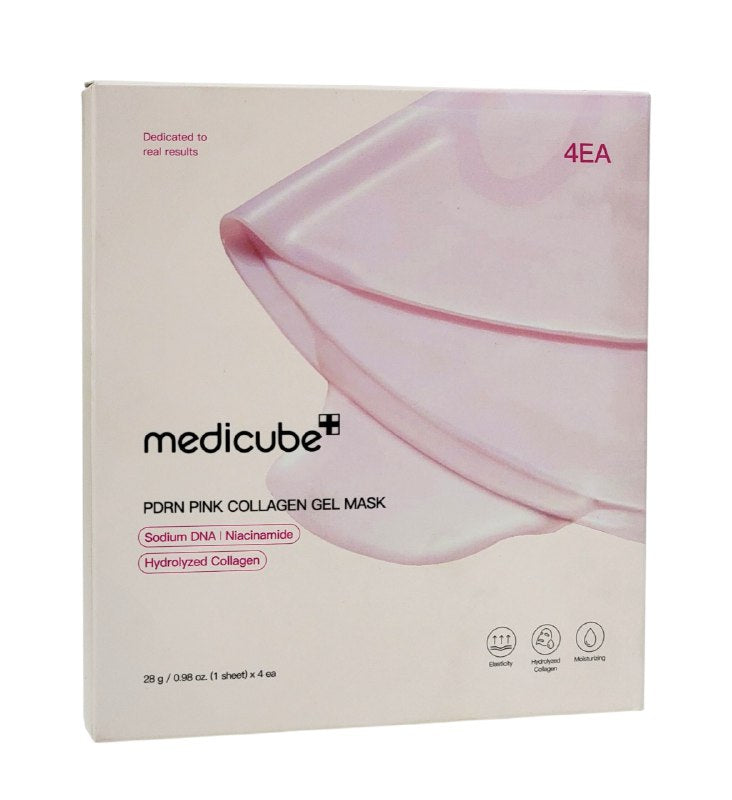 MASCARILLA FACIAL DE GEL DE COLAGENO ROSA CON PDRN REJUVENECEDORA, REGENERAN LA PIEL Y MEJORA LA TEXTURA MEDICUBE 4UDN