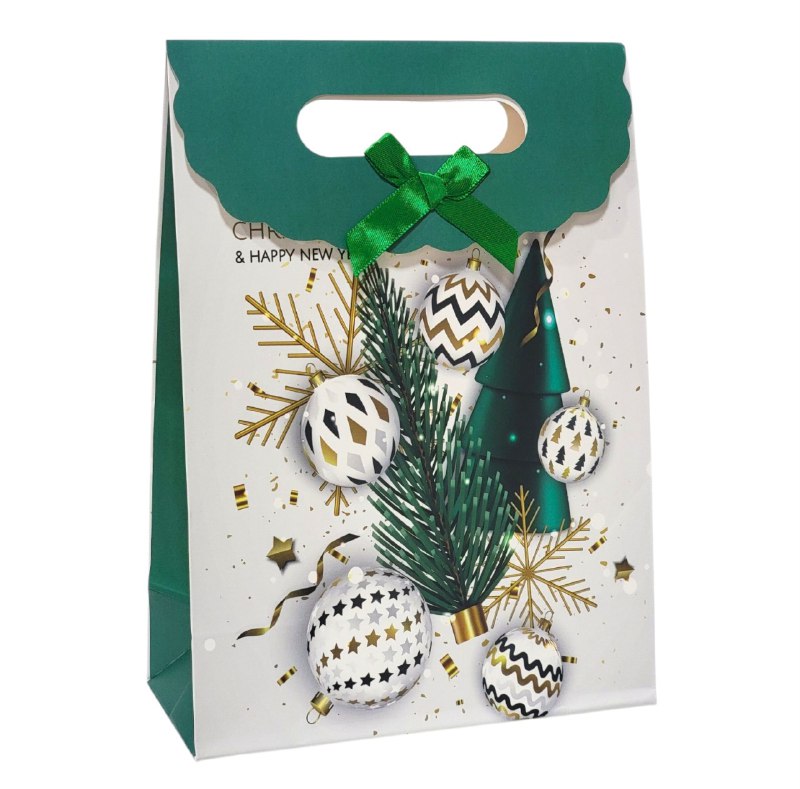 BOLSA DE REGALO NAVIDEÑA MEDIANO 27X19CM