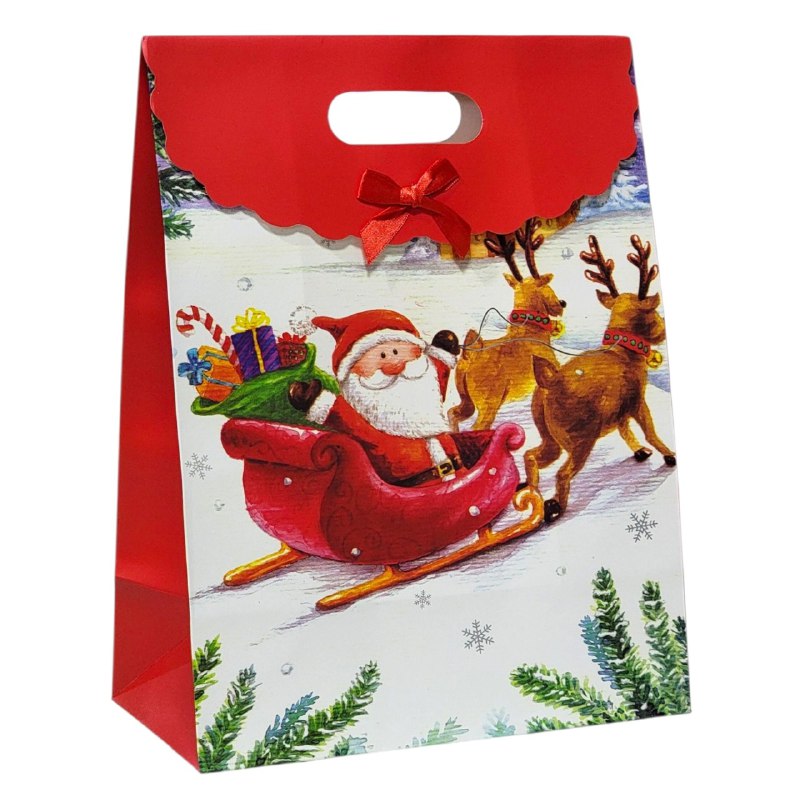 BOLSA DE REGALO NAVIDEÑA EXTRA GRANDE 37X28CM