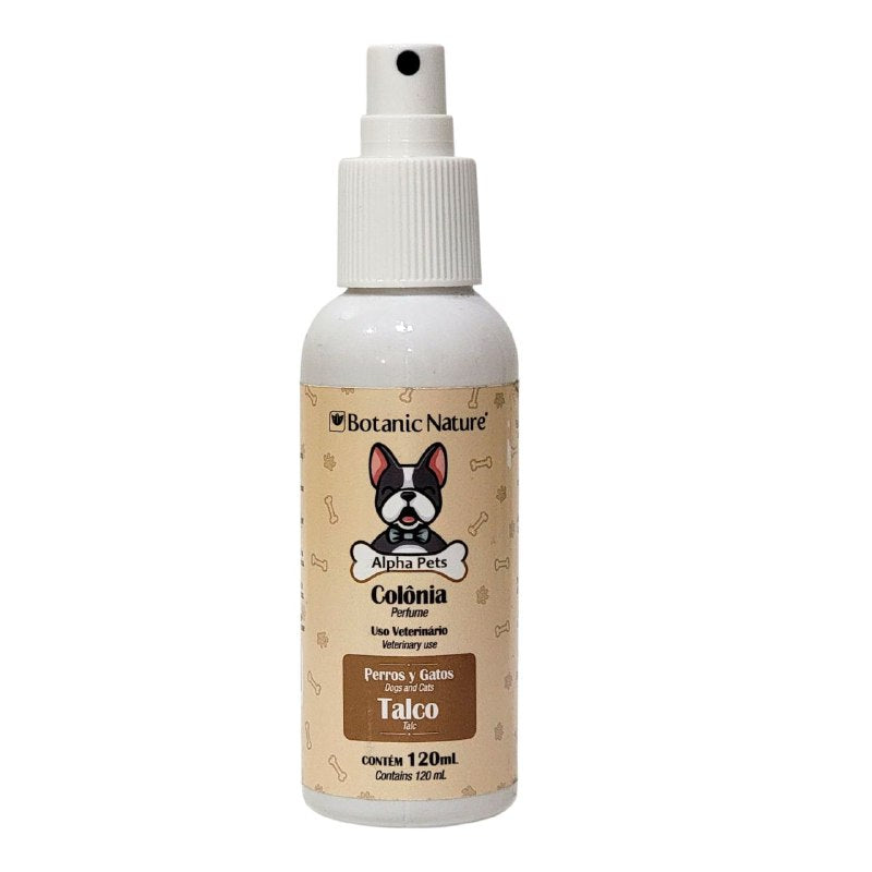 PERFUME PARA PERROS Y GATOS USO VETERINARIO AROMA TALCO BOTANIC NATURE ALPHA PETS 120ML
