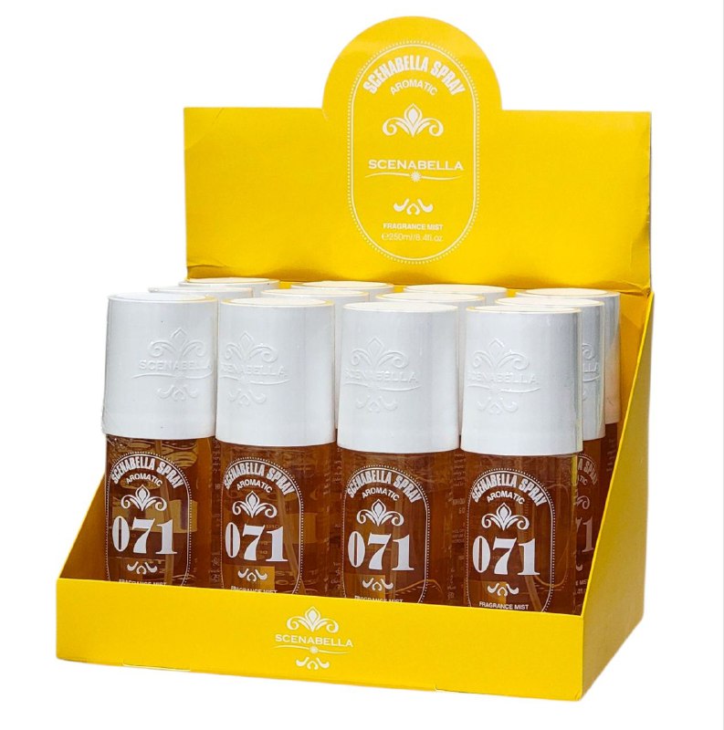SPRAY PERFUMADO PARA EL CABELLO Y CUERPO SCENABELLA SPRAY AROMATIC 071 VAINILLA, NUEZ TOSTADA, SAL MARINA, CHOCOLATE, HABA TONKA Y COCO 250ML