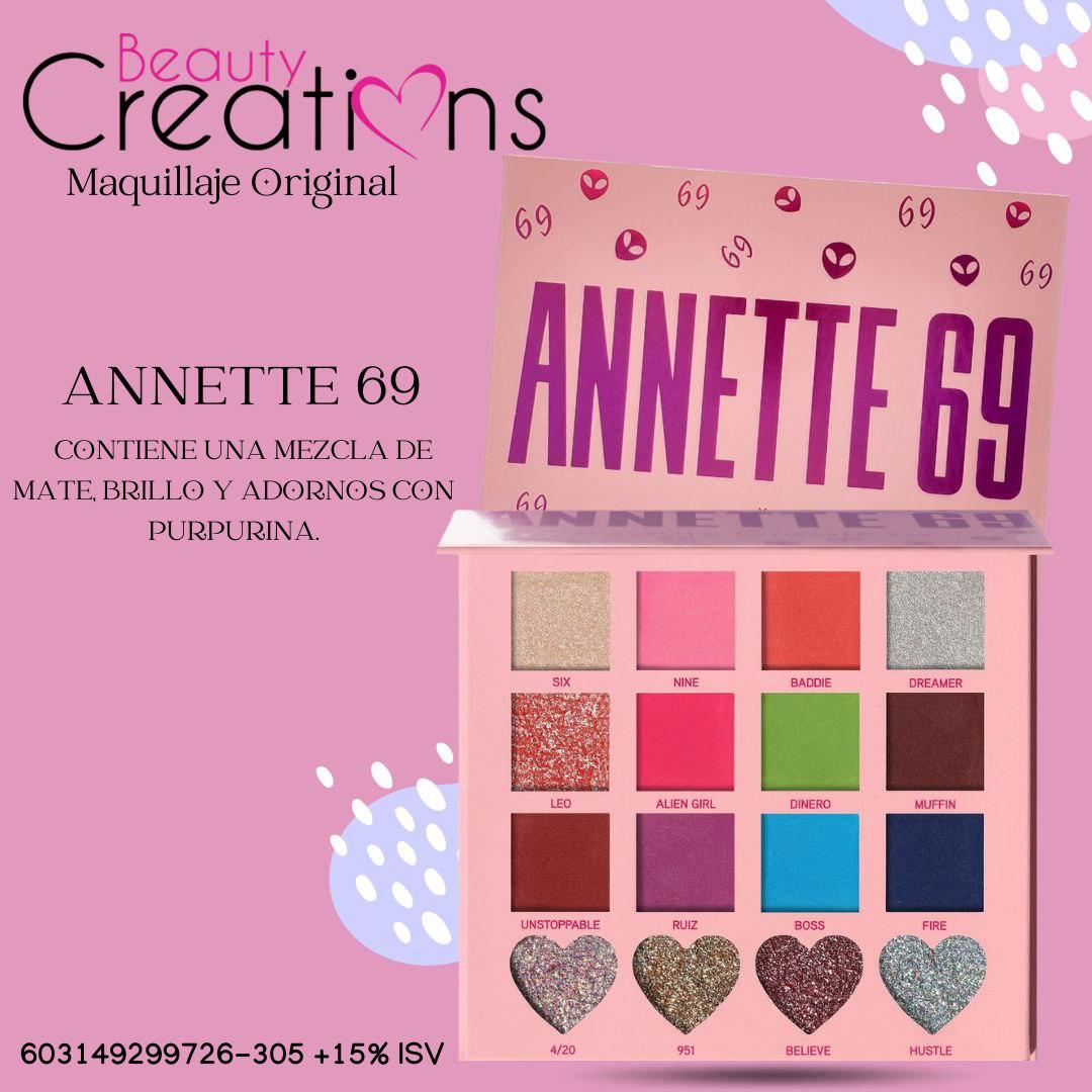 SOMBRA PARA OJOS EN PALETA ANNETTE 69 BEAUTY CREATIONS