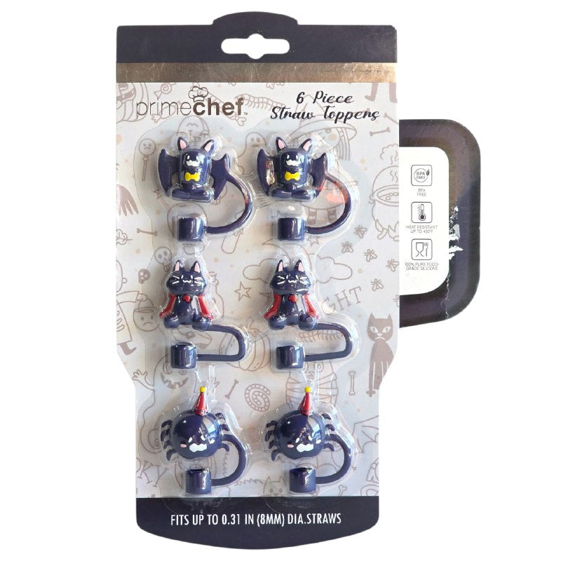 SET DE 6 FUNDAS PARA PAJILLAS, TAPAS DE SILICONA DURADERA REUTILIZABLES, APRUEBA DE POLVON Y FUGAS PRIMECHEF