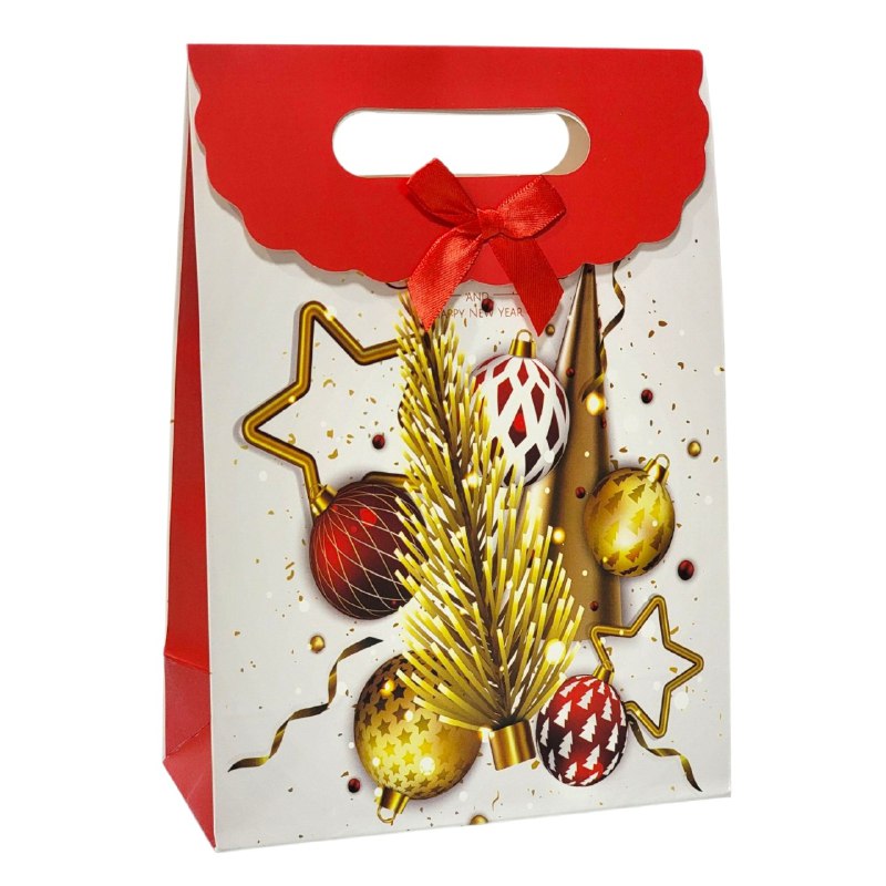 BOLSA DE REGALO NAVIDEÑA MEDIANO 27X19CM