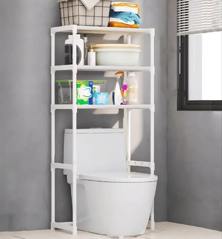 ESTANTE ORGANIZADOR DE BAÑO DE 3 NIVELES, ORGANIZADOR DE SERVICIO DE ACERO INOXIDABLE BATHROOM SHELF 134X30X50.5CM