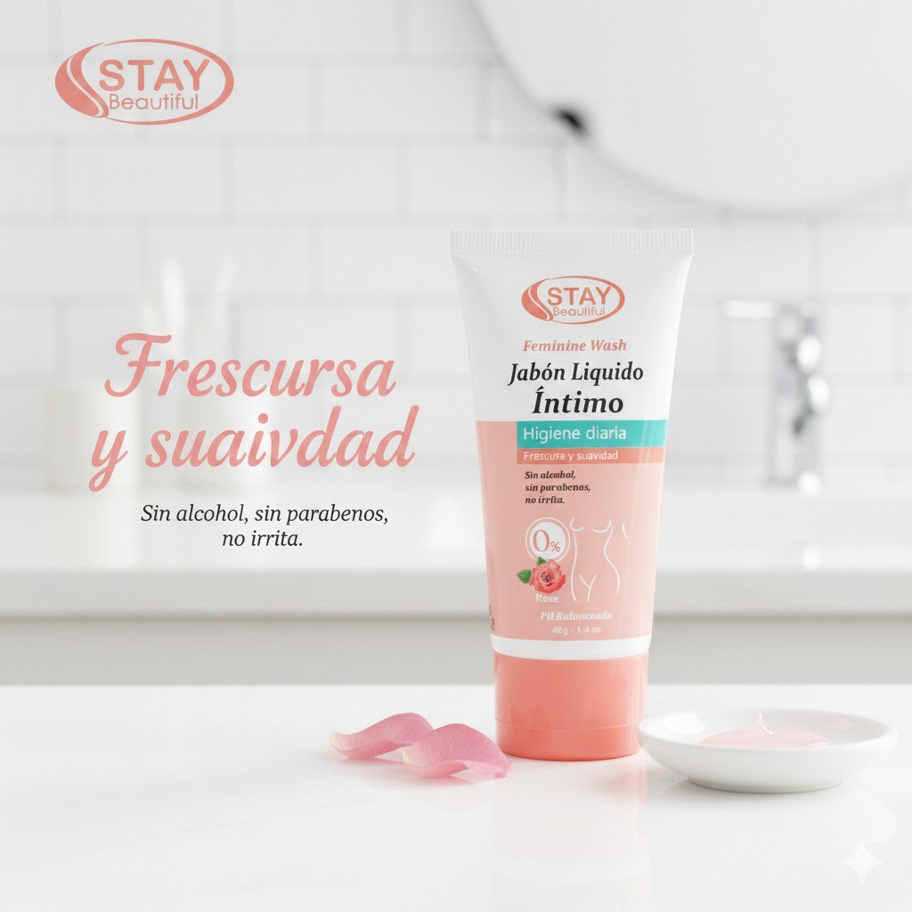 JABON EN LIQUIDO INTIMO DE MUJER CON ESENCIA DE ROSA STAY BEAUTIFUL 40G