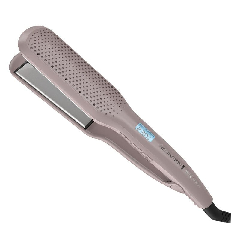 PLANCHA PARA EL CABELLO WET2STRAIGHT, SECA Y ALISA EN UN SOLO PASO, CERAMICA AVANZADA CON MICROACONDICIONADORES, ANTIFRIZZ, CONTROL DE TEMPERATURA DIGITAL, USO SEGURO EN CABELLO HUMEDO O SECO REMINGTON