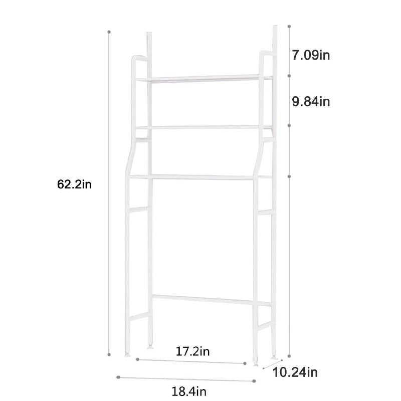 ESTANTE ORGANIZADOR PARA BAÑO DE 3 NIVELES SOBRE EL INODORO SERVICIO TOILET RACK 157X46X26CM