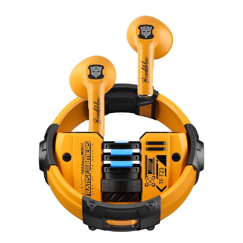 AUDIFONOS AURICULARES ORIGINALES INALAMBRICOS TF-T23, BATERIA ESTUCHE 5H, BATERIA AUDIFONOS 5H, BT V.5.4, DISTANCIA DE 10MTS, COMODO ESTABLE TRANSFORMERS RISE OF THE BEASTS BUMBLEBEE
