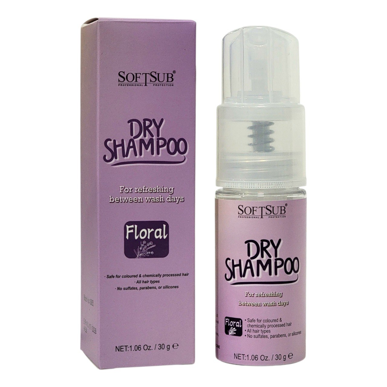 SHAMPOO EN SECO CON AROMA FLORAL SOFTSUB 30G