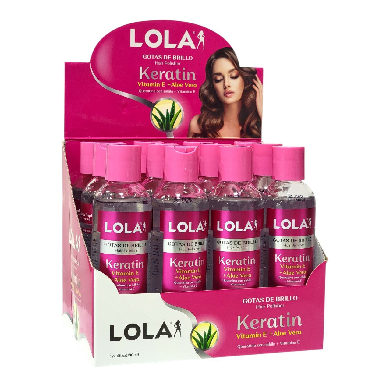GOTAS DE BRILLO CON QUERATINA Y ALOE VERA LOLA 180ML
