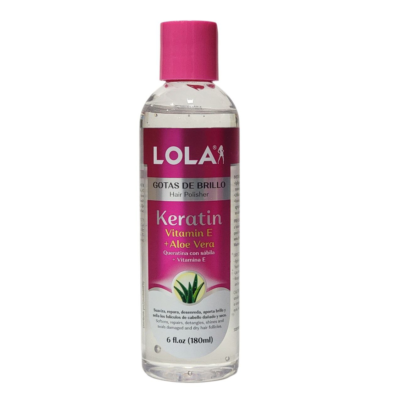 GOTAS DE BRILLO CON QUERATINA Y ALOE VERA LOLA 180ML