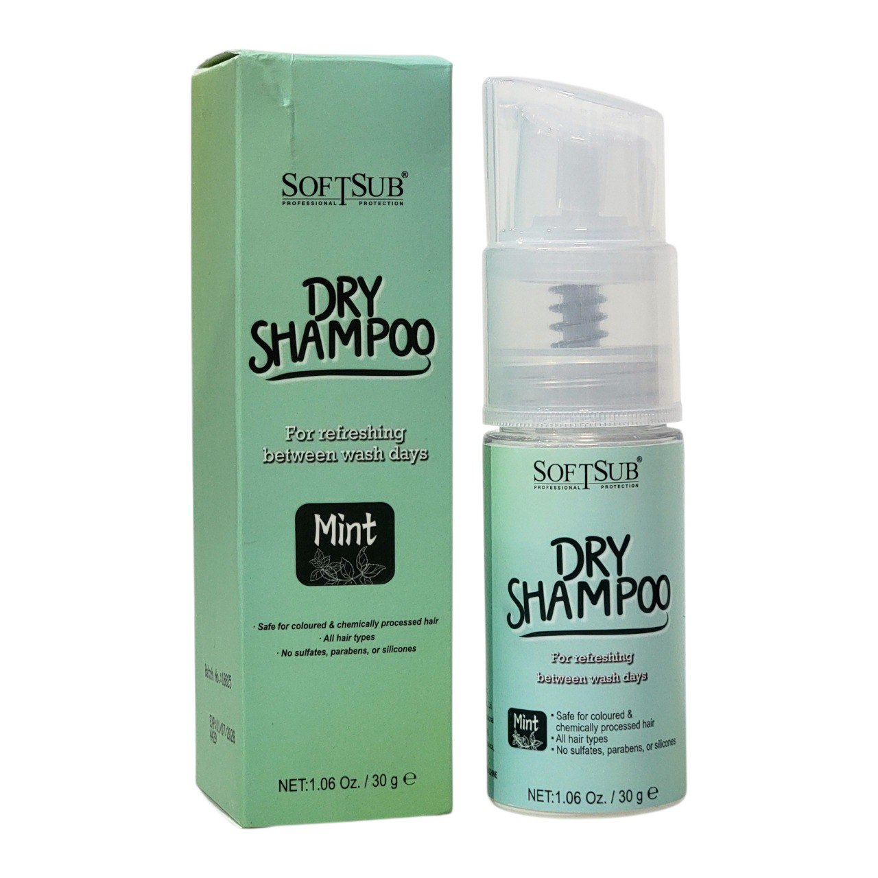 SHAMPOO EN SECO CON AROMA MENTA SOFTSUB 30G