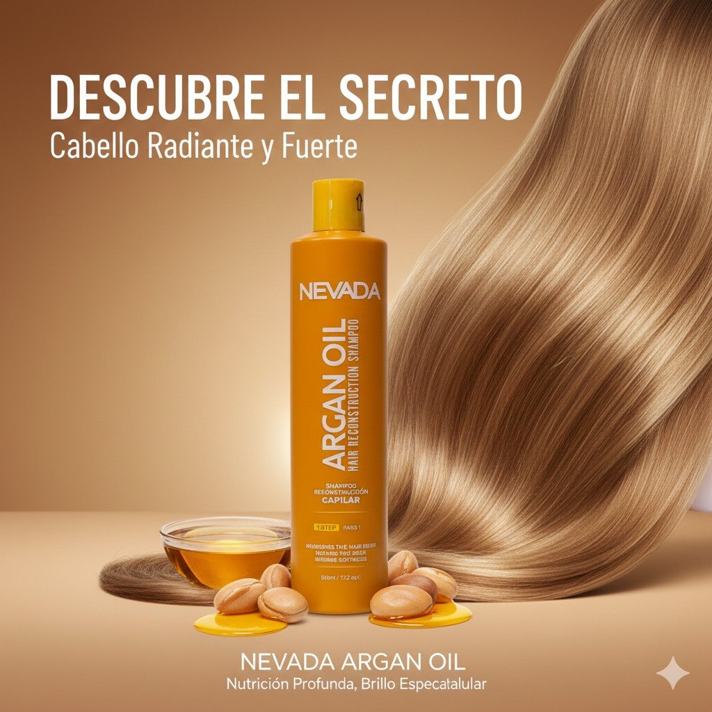 SHAMPOO DE ACEITE DE ARGAN PARA RECONSTRUCCION DEL CABELLO NEVADA 510ML