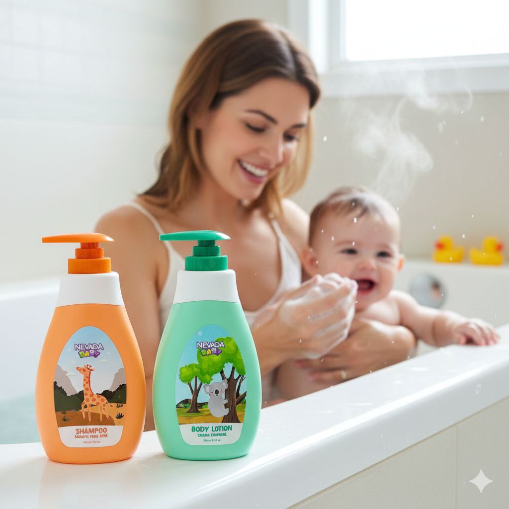 SET DE SHAMPOO Y ACONDICIONADOR NEVADA BABY 260ML X 2PCS