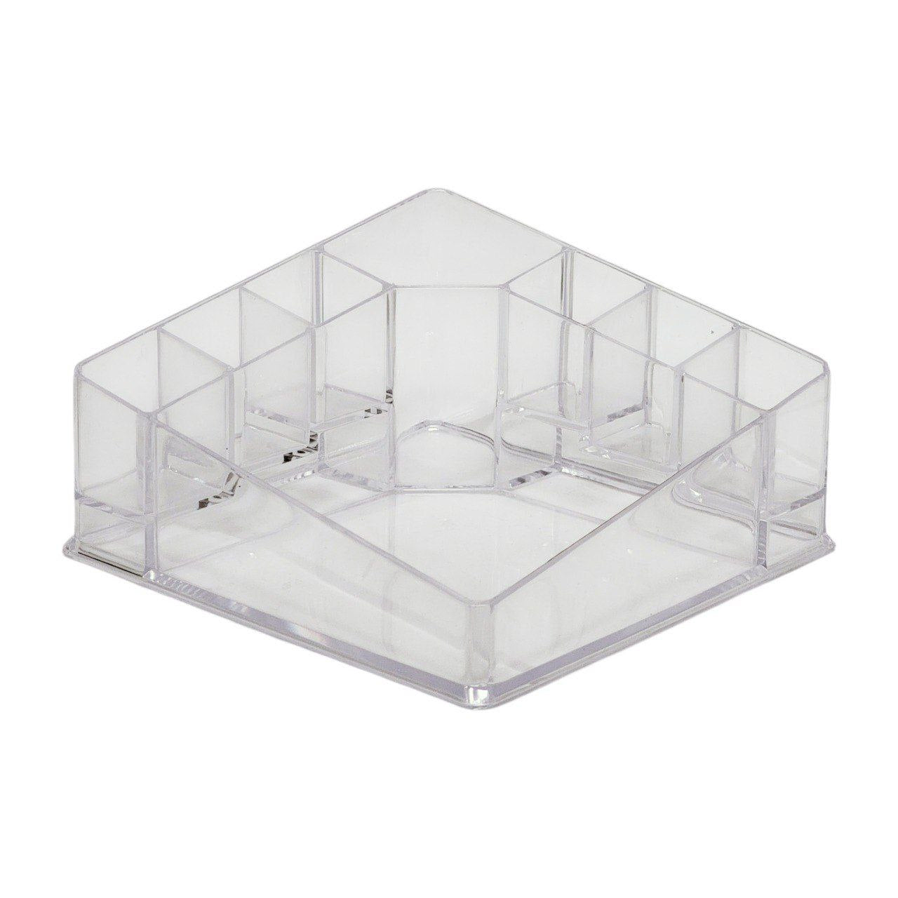 ORGANIZADOR DE MAQUILLAJE TRANSPARENTE 7x14x14CM