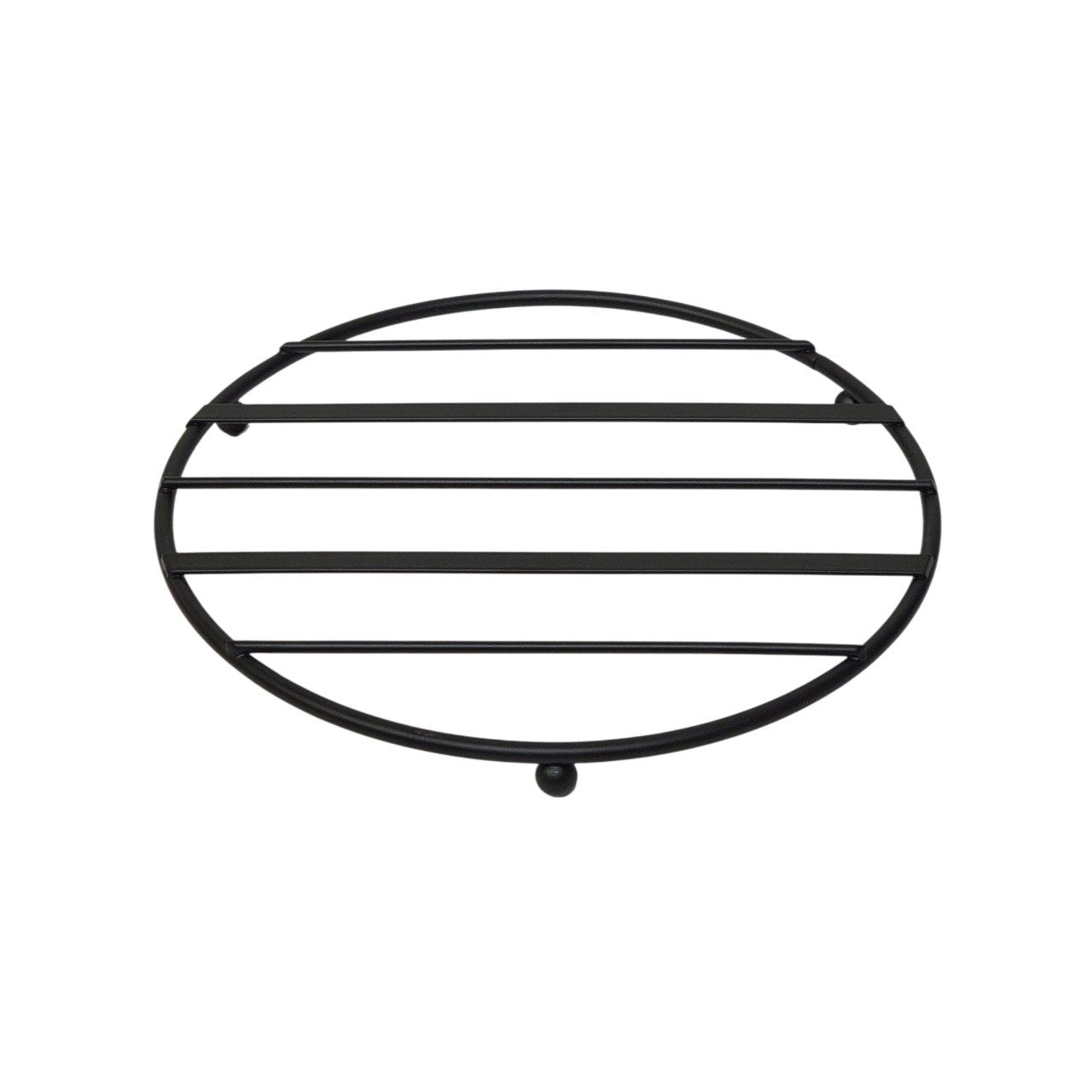 PORTACALIENTE DE METAL CON ACABADO NEGRO MATE LOTUS 20CM