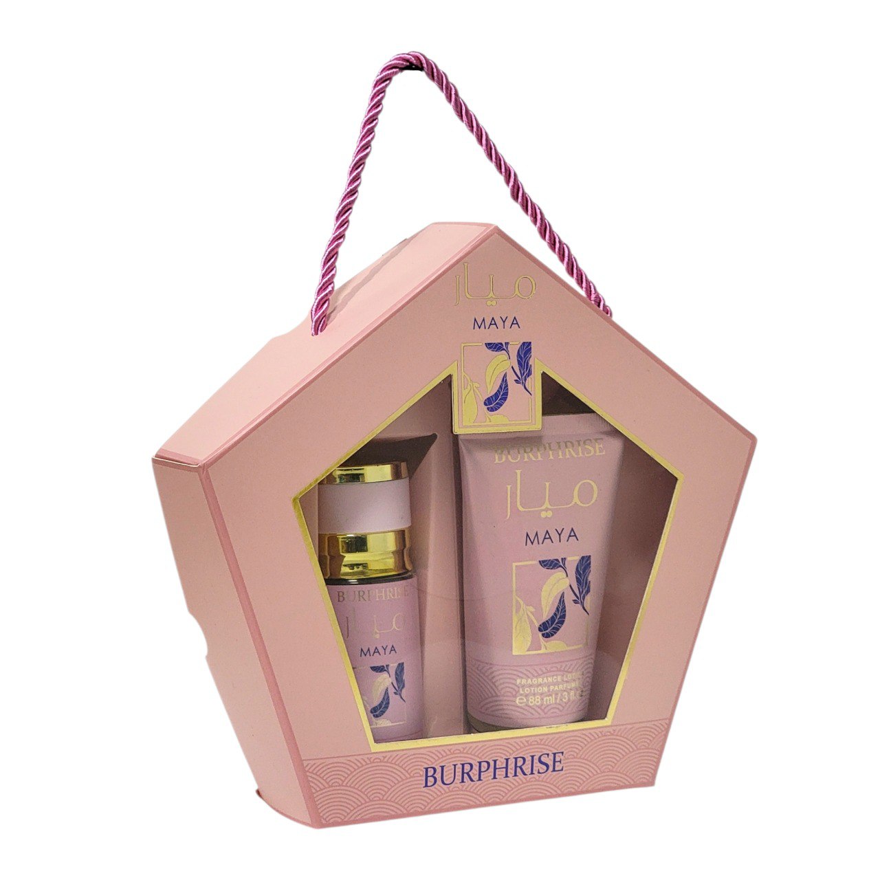 MINI SET MAYA BURPHRISE CREMA 88ML SPLASH 88ML (M) (AROMA SIMILAR A MAYAR LATTAFA)