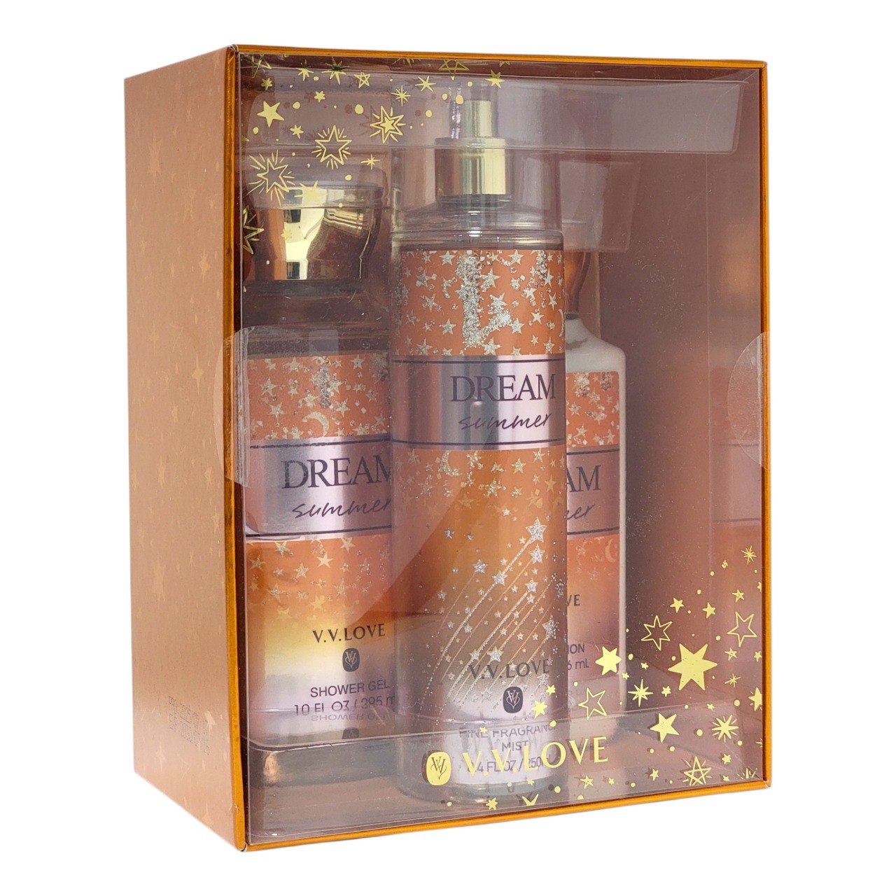 SET DE SPLASH, GEL DE DUCHA Y CREMA CORPORAL DREAM SUMMER V.V. LOVE (DUPE DE WARM VANILLA SUGAR BATH & BODY WORKS)