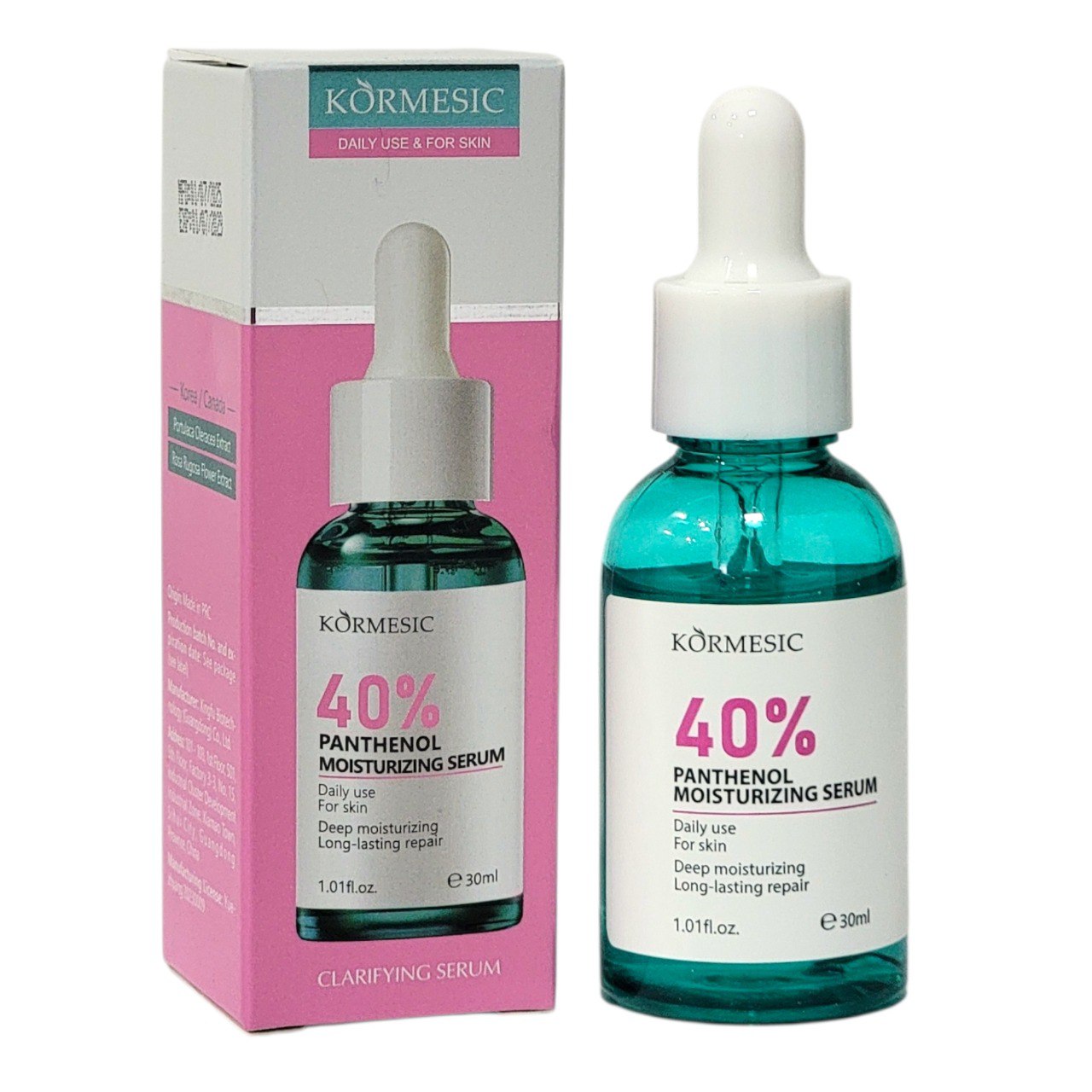 SUERO FACIAL HIDRATANTE DE PANTENOL AL 40% KORMESIC 30ML