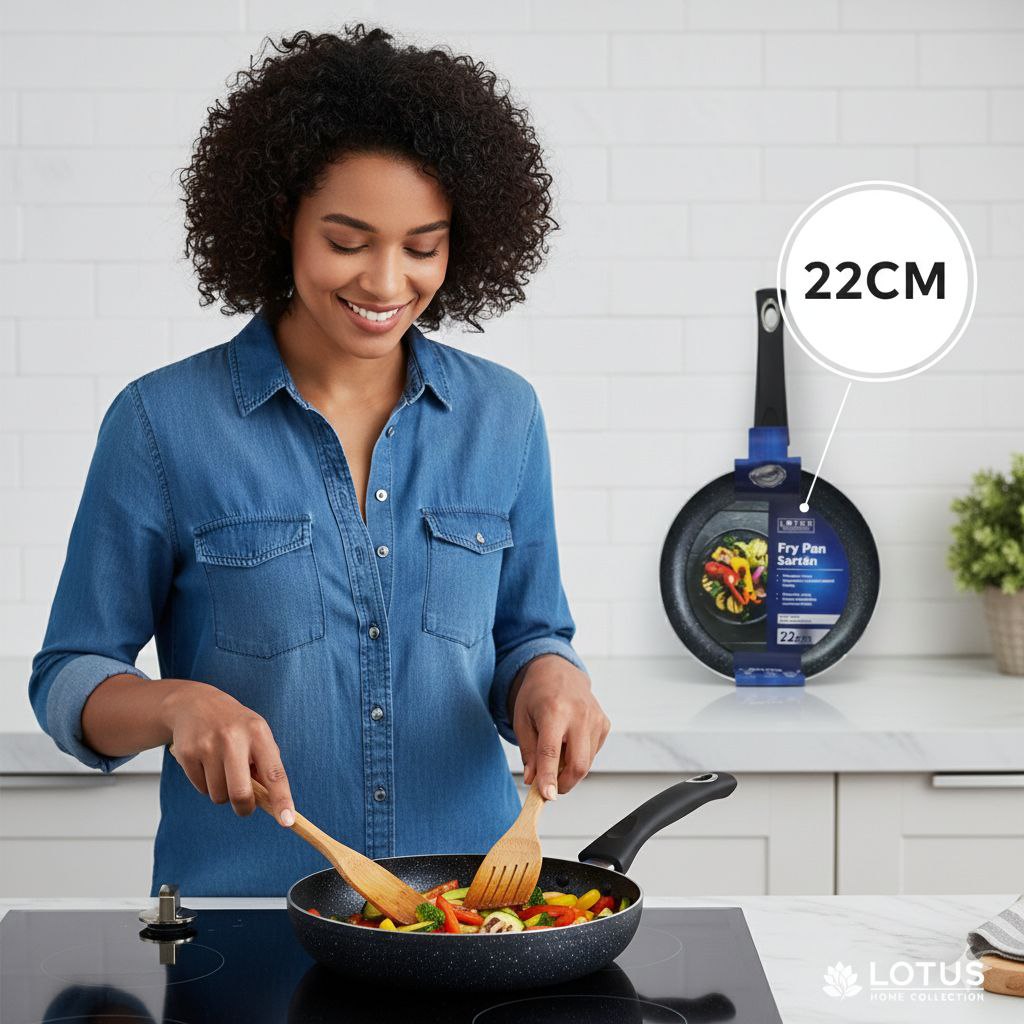 SARTÉN CON REVESTIMIENTO DE MÁRMOL ANTIADHERENTE LOTUS 22CM